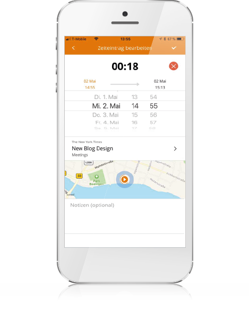 zistemo stundenzettel app mit geo location